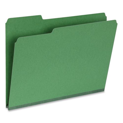 Image of Pendaflex® 1007009 Recycled Colored File Folders, 1/3-Cut Tabs: Assorted, Letter Size, 1" Expansion, Green, 25/Box