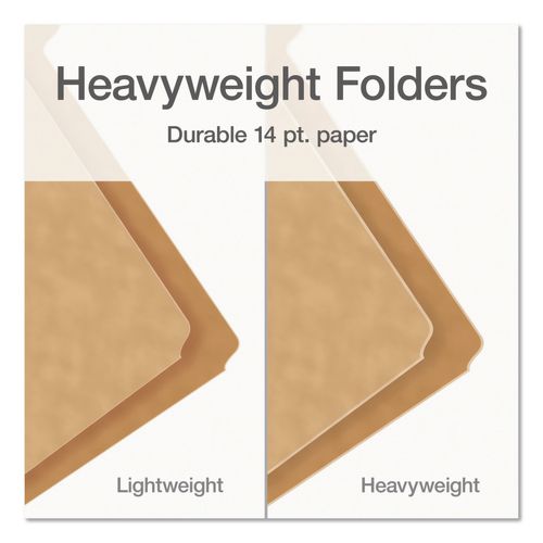 Image of Pendaflex® 1007030 Kraft File Folders, 1/3-Cut Tabs: Assorted, Letter Size, 0.75" Expansion, Kraft, 50/Box