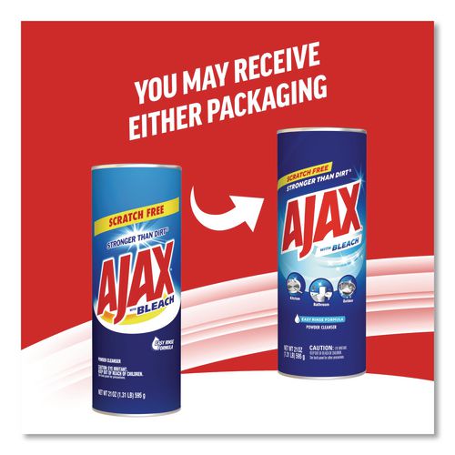 Image of Ajax® 61034403 Powder Cleanser with Bleach, Fresh Scent, 21 oz Canister, 12/Carton
