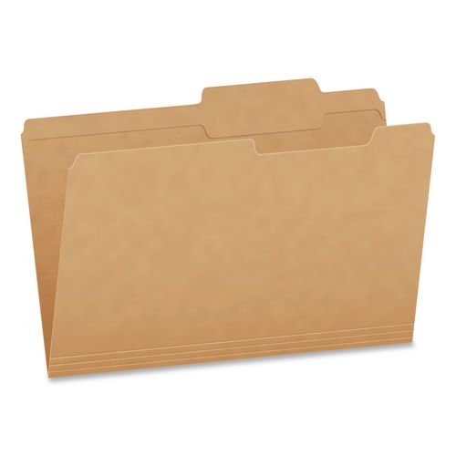 Image of Pendaflex® 1007042 Kraft File Folders, 2/5-Cut Tabs: Right of Center, Legal Size, 0.75" Expansion, Kraft, 50/Box