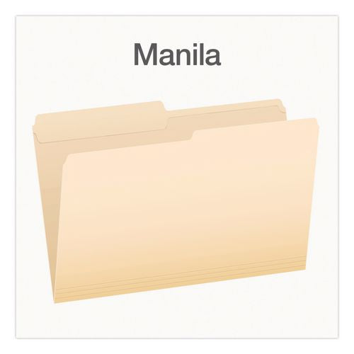 Image of Pendaflex® 1007052 Manila File Folders, 1/2-Cut Tabs: Assorted, Legal Size, 0.75" Expansion, Manila, 100/Box