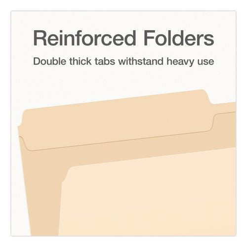 Image of Pendaflex® 1007052 Manila File Folders, 1/2-Cut Tabs: Assorted, Legal Size, 0.75" Expansion, Manila, 100/Box