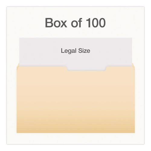 Image of Pendaflex® 1007056 Manila File Folders, 2/5-Cut Tabs: Right, Legal Size, 0.75" Expansion, Manila, 100/Box