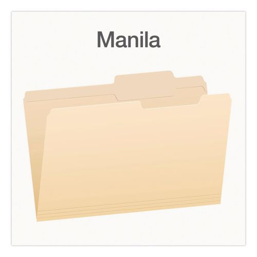 Image of Pendaflex® 1007056 Manila File Folders, 2/5-Cut Tabs: Right, Legal Size, 0.75" Expansion, Manila, 100/Box