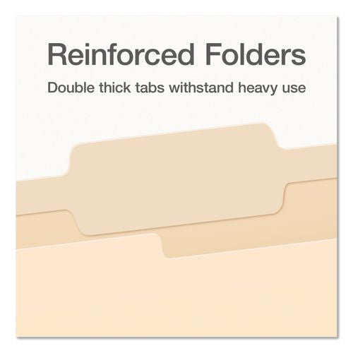 Image of Pendaflex® 1007056 Manila File Folders, 2/5-Cut Tabs: Right, Legal Size, 0.75" Expansion, Manila, 100/Box