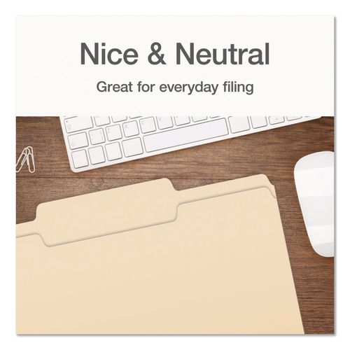 Image of Pendaflex® 1007056 Manila File Folders, 2/5-Cut Tabs: Right, Legal Size, 0.75" Expansion, Manila, 100/Box