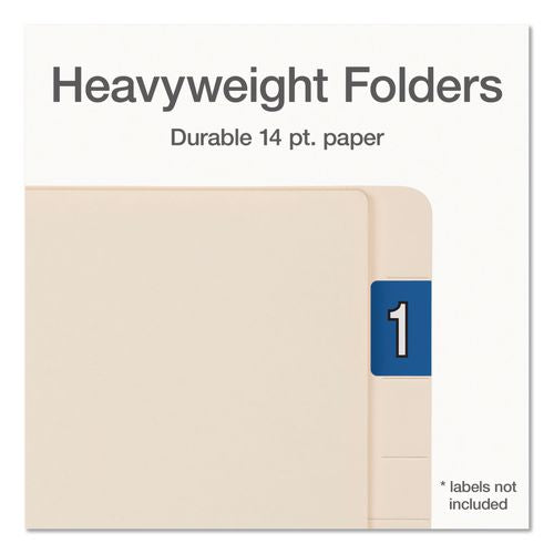 Image of Pendaflex® 1007069 Manila End Tab Folders, Straight Tabs, Letter Size, 0.75" Expansion, Manila, 50/Box