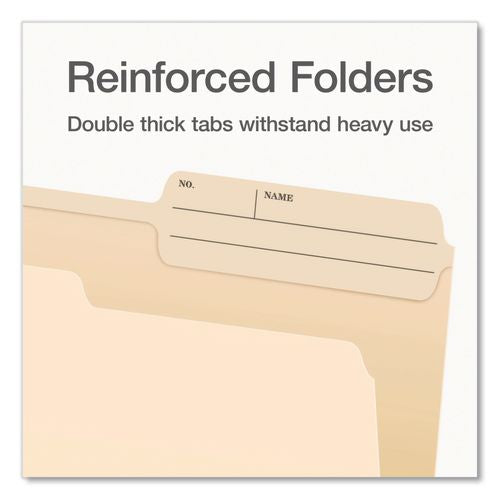 Image of Pendaflex® 1007078 Manila File Folders, 2/5-Cut Tabs: Right, Letter Size, 0.75" Expansion, Manila, 100/Box