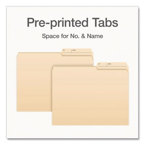 Image of Pendaflex® 1007078 Manila File Folders, 2/5-Cut Tabs: Right, Letter Size, 0.75" Expansion, Manila, 100/Box