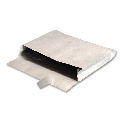 Image of Survivor® QUAR4611 Lightweight 14 lb Tyvek Open End 2" Expansion Mailers, #13 1/2, Square Flap, Redi-Strip Closure, 10 x 13, White, 25/Box