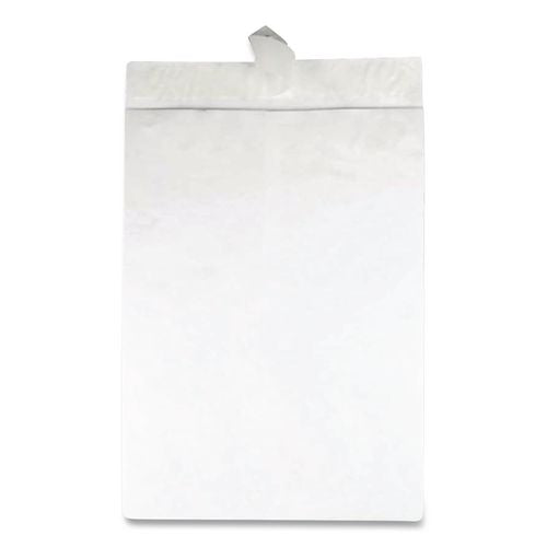 Image of Survivor® QUAR5106 Heavyweight 18 lb Tyvek Catalog Mailers, Square Flap, Redi-Strip Adhesive Closure, 14.25 x 20, White, 25/Box