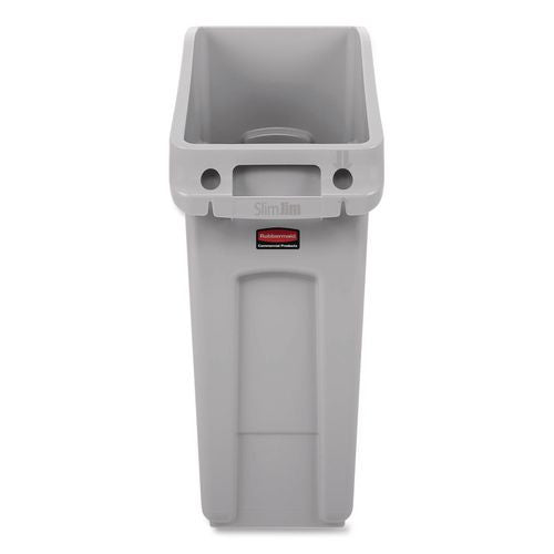 Image of Rubbermaid® Commercial 2026695 Slim Jim Under-Counter Container, 13 Gal, Polyethylene, Gray