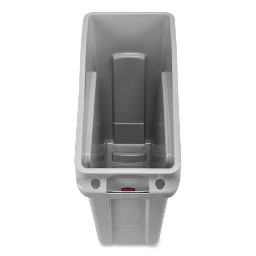 Image of Rubbermaid® Commercial 2026695 Slim Jim Under-Counter Container, 13 Gal, Polyethylene, Gray