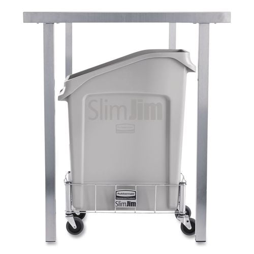 Image of Rubbermaid® Commercial 2026695 Slim Jim Under-Counter Container, 13 Gal, Polyethylene, Gray