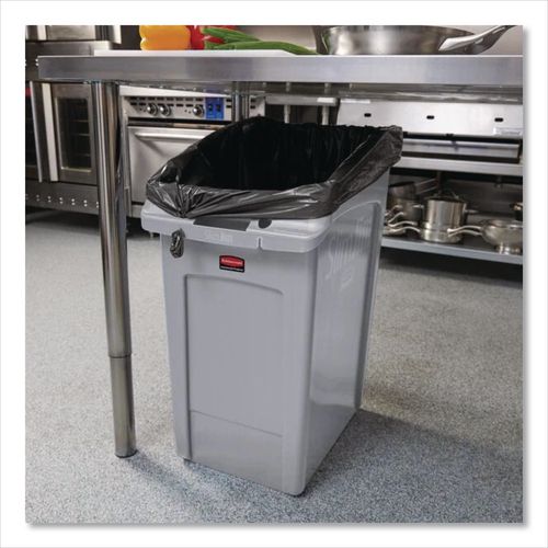 Image of Rubbermaid® Commercial 2026721 Slim Jim Under-Counter Container, 23 Gal, Polyethylene, Gray