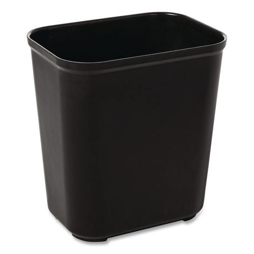 Image of Rubbermaid® Commercial FG254300BLA Fiberglass Wastebasket, 7 gal, Fiberglass, Black