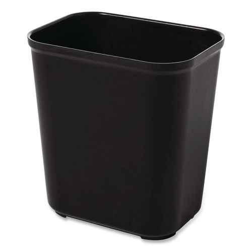 Image of Rubbermaid® Commercial FG254300BLA Fiberglass Wastebasket, 7 gal, Fiberglass, Black