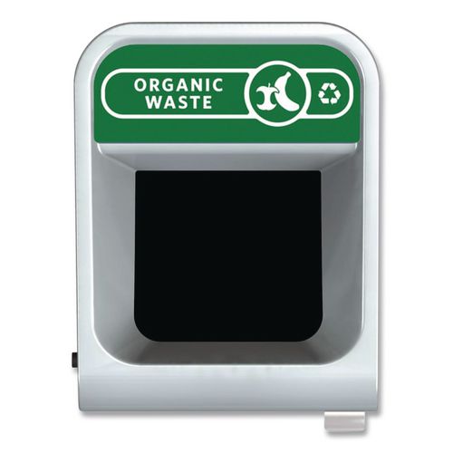 Image of Rubbermaid® Commercial 1961627 Configure Indoor Recycling Waste Receptacle, Organic Waste, 23 gal, Metal, Gray