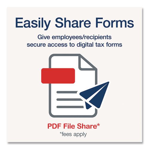 Image of Adams® 22993-NEC 4-Part 1099-NEC Tax Forms with Tax Forms Helper, Fiscal Year: 2024, 8.5 x 3.5, 3 Forms/Sheet, 50 Forms Total