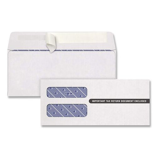 Image of Adams® 2222PS3 3-Up 1099-NEC Peel and Seal Double-Window Security Tint Envelopes, Commercial Flap, 8.75 x 3.75, White, 24/Pack