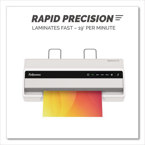 Image of Fellowes® 5735801 Saturn3i Laminators, 9" Max Document Width, 5 Mil Max Document Thickness