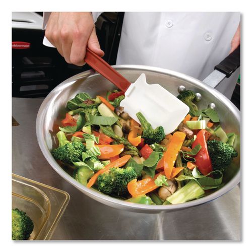 Image of Rubbermaid® Commercial FG1963000000 High-Heat Cook's Scraper, Plastic, 13.5", Red/White