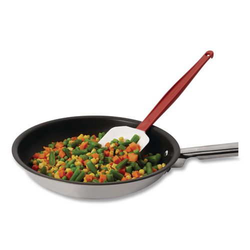 Image of Rubbermaid® Commercial FG196700RED High Heat Scraper Spoon, Plastic, 13.5", Red/White
