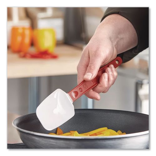 Image of Rubbermaid® Commercial FG196700RED High Heat Scraper Spoon, Plastic, 13.5", Red/White