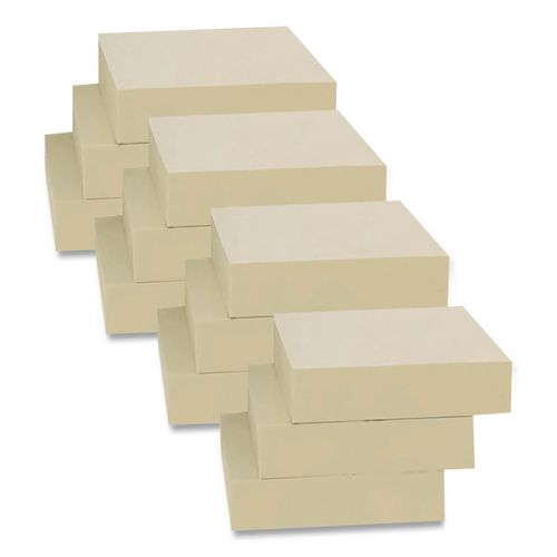 Image of Redi-Tag® B25700 100% Recycled Self-Stick Notes, 1.5" x 2", Yellow, 100 Sheets/Pad, 12 Pads/Pack