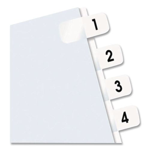 Image of Redi-Tag® B31001 Legal Index Tabs, Preprinted Numeric: 1 to 10, 1/12-Cut, White, 0.44" Wide, 104/Pack