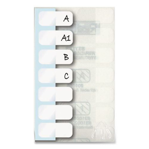 Image of Redi-Tag® B31010 Legal Index Tabs, Customizable: Handwrite Only, 1/5-Cut, White, 1" Wide, 416/Pack