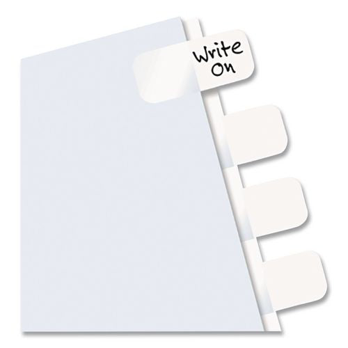 Image of Redi-Tag® B31010 Legal Index Tabs, Customizable: Handwrite Only, 1/5-Cut, White, 1" Wide, 416/Pack