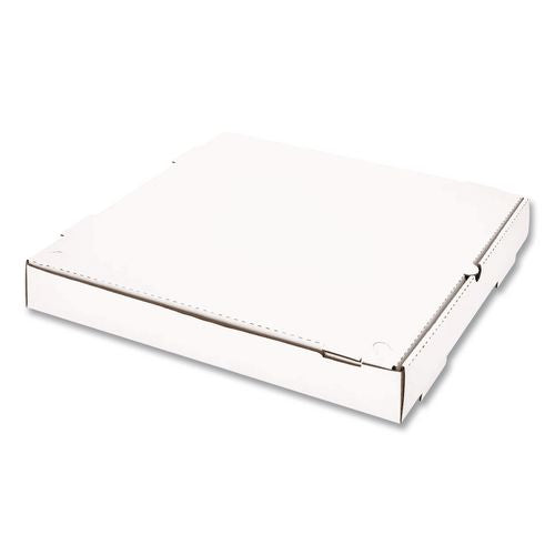 Image of Karat® FP-PBF16W Corrugated Pizza Boxes, 16 x 16 x 1.97, White/Brown, 50/Carton