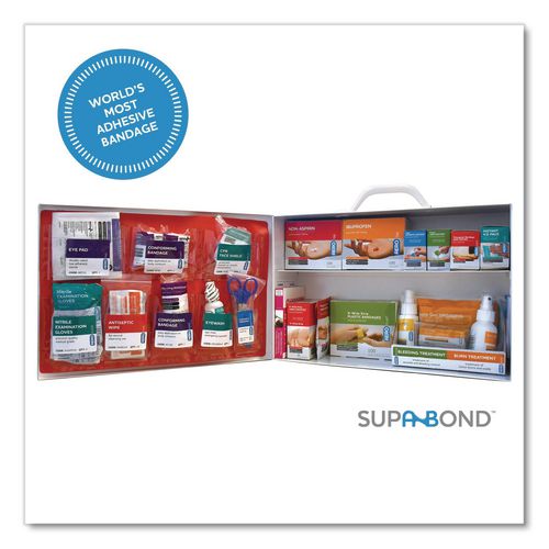 Image of SUREFILL SF80AMT 80 Series Class A 2-Shelf First Aid Cabinet - Meds, 80 Person, 479 Pieces, Metal Case