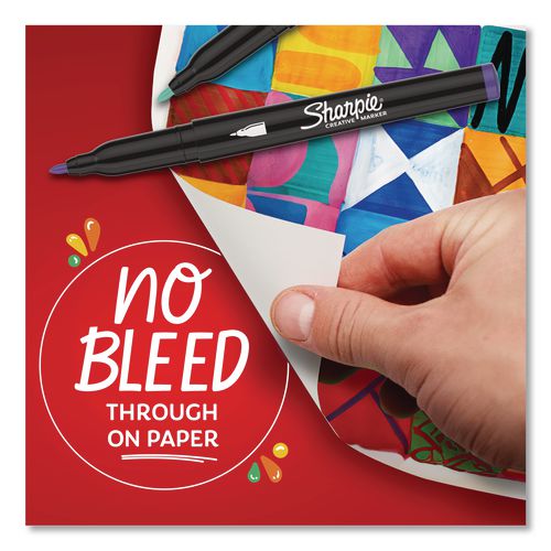 Image of Sharpie® Creative Markers, Fine Bullet Tip, Assorted, 12/Pack