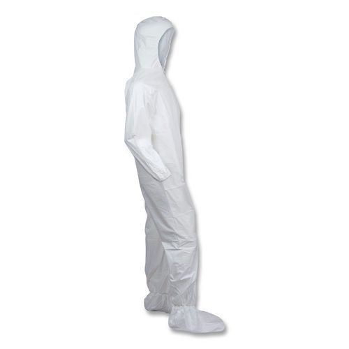 Image of Ansell 46123 KleenGuard A30 Coveralls, Large, White, 25/Carton
