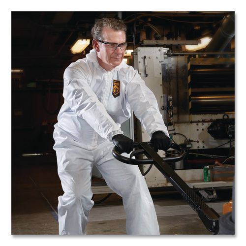 Image of Ansell 46123 KleenGuard A30 Coveralls, Large, White, 25/Carton