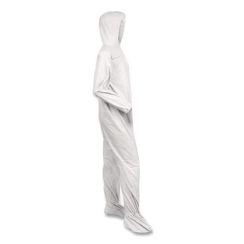 Image of Ansell 44332 KleenGuard A40 Coveralls, Medium, White, 25/Carton