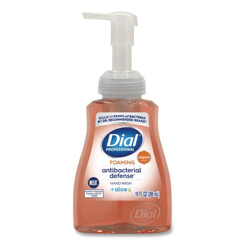 Image of Dial® Professional DIA35446EA Original Antibacterial Defense Foaming Hand Wash, Original Scent, 10 oz Pump Bottle