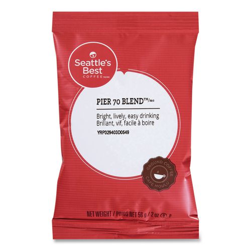 Image of Seattle's Best Coffee Premeasured Coffee Packs, Pier 70 Blend, 2 Oz Packet, 18/box