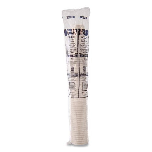 Image of SOLO® 316W-2050 Paper Hot Cups, 16 oz, White, 50/Pack
