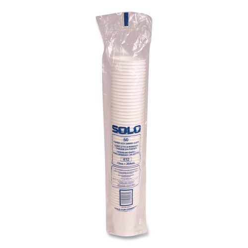 Image of SOLO® 412WN-2050 Paper Hot Cups, 12 oz, White, 50/Pack