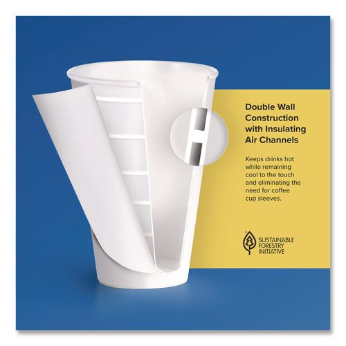 Image of Dart® DWTG12W ThermoGuard Paper Hot Cup, 12 oz, White, 30/Pack