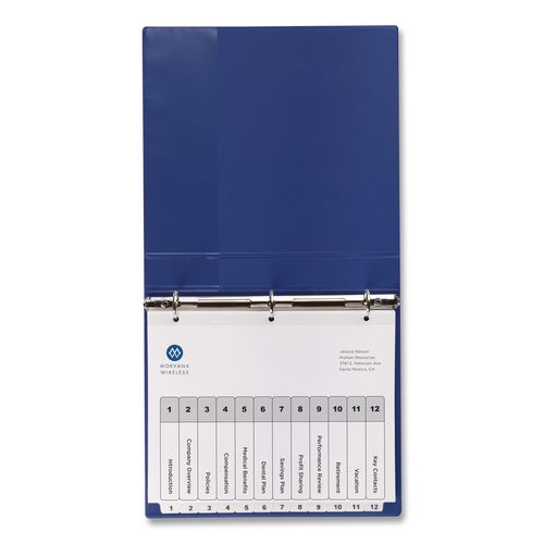 Image of Avery® 11140 Customizable TOC Ready Index Black and White Dividers, 12-Tab, 1 to 12, 11 x 8.5, 1 Set