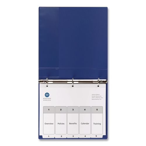 Image of Avery® 11130 Customizable TOC Ready Index Black and White Dividers, 5-Tab, 1 to 5, 11 x 8.5, 1 Set