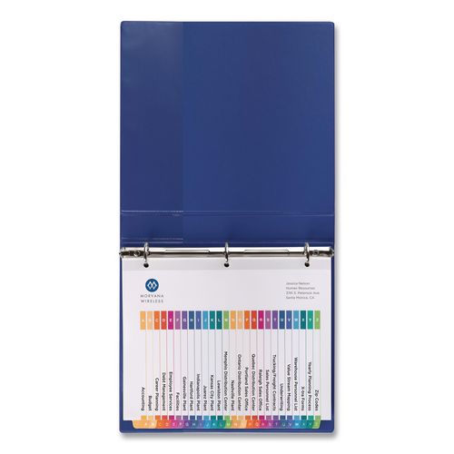 Image of Avery® 11832 customizable table of contents ready index multicolor dividers, 26-tab, a to z, 11 x 8.5, white, 6 sets