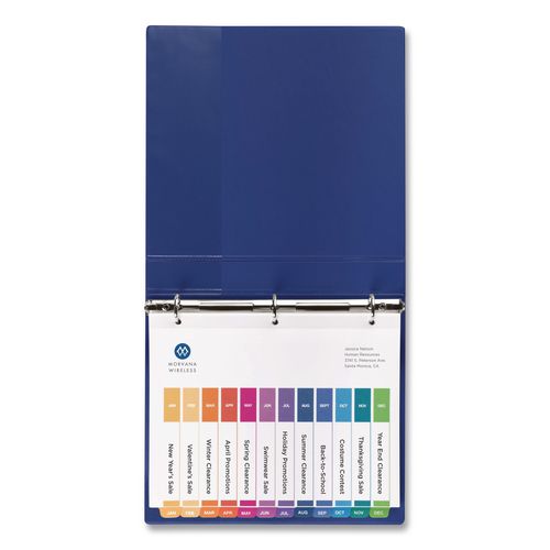 Image of Avery® 11830 Customizable Table of Contents Ready Index Multicolor Dividers, 12-Tab, Jan. to Dec., 11 x 8.5, White, 6 Sets