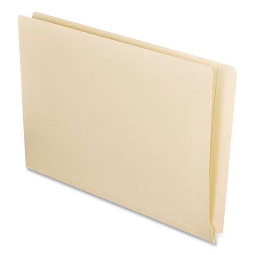 Image of Smead 27250 Extended End Tab Manila Folders, Straight Tabs, Legal Size, 0.75" Expansion, Manila, 100/Box