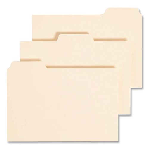 Image of Smead 50134 Recycled Blank Top Tab File Guides, 1/3-Cut Top Tab, Blank, 8.5 X 11, Manila, 100/box