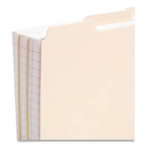 Image of Smead 50134 Recycled Blank Top Tab File Guides, 1/3-Cut Top Tab, Blank, 8.5 X 11, Manila, 100/box